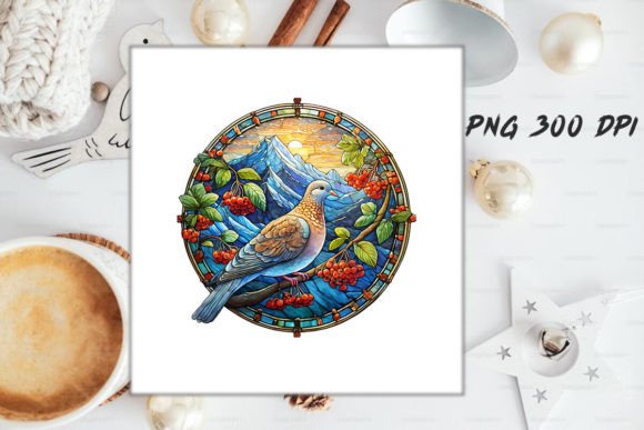 Download Dove Stained Glass PNG Sublimation - Sublimation Collection