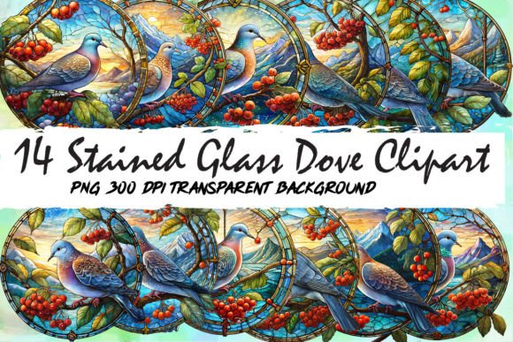 Download Dove Round Stained Glass Png Sublimation - Sublimation Collection