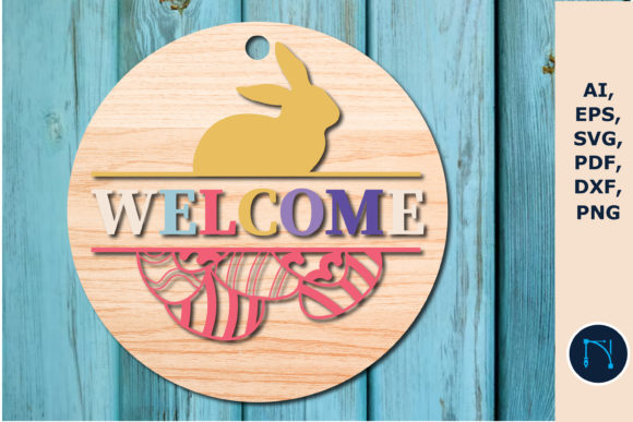 Download Easter Welcome Sign Door Decor SVG - Easter welcome sign Collection