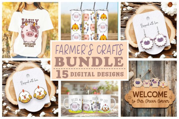 Download Cute Farm Laser Cut &amp; Sublimation Bundle - Sublimation Collection