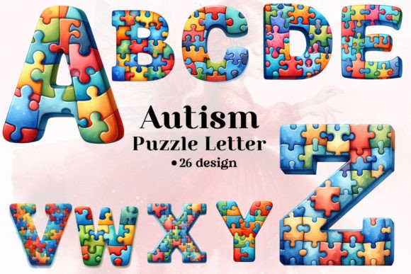Download Autism Puzzle Letters Sublimation Bundle - Sublimation Collection