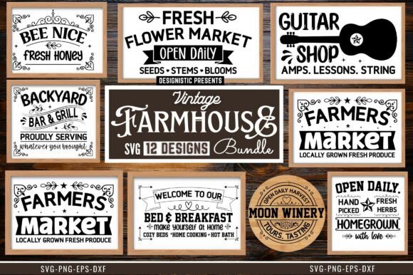 Download Vintage Farmhouse SVG Bundle - Farmhouse Collection