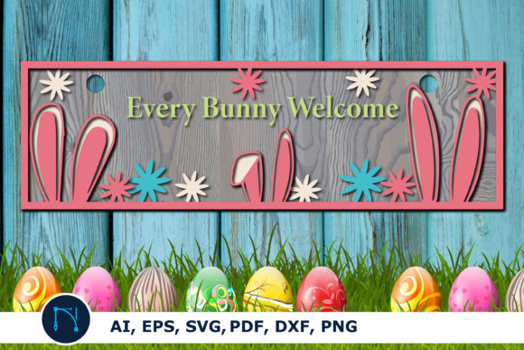 Download Easter Welcome Sign for Door Decor SVG - Premium Resources