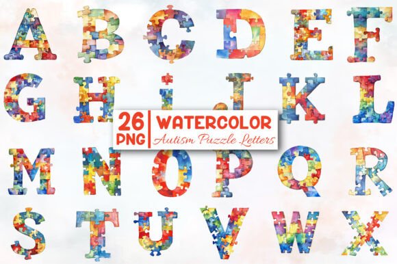 Download Autism Puzzle Letters Sublimation Bundle - Sublimation Collection