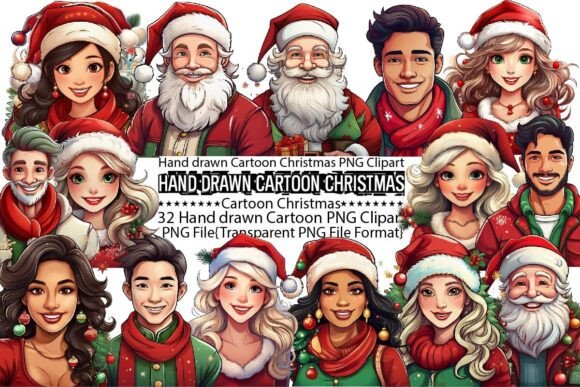 Download Hand Drawn Cartoon Christmas Sublimation - Sublimation Collection