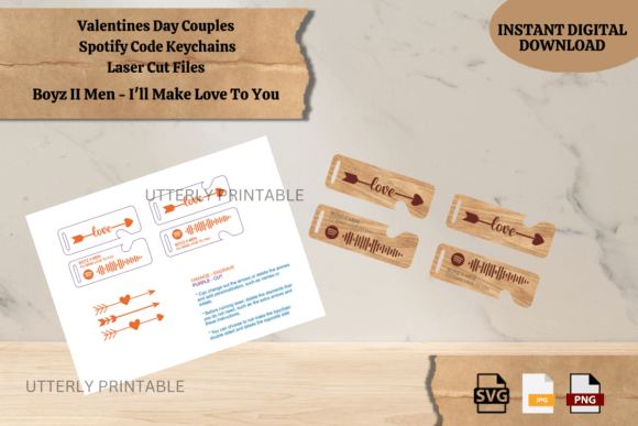 Download Spotify Couples Keychain Laser Cut File - Premium Resources