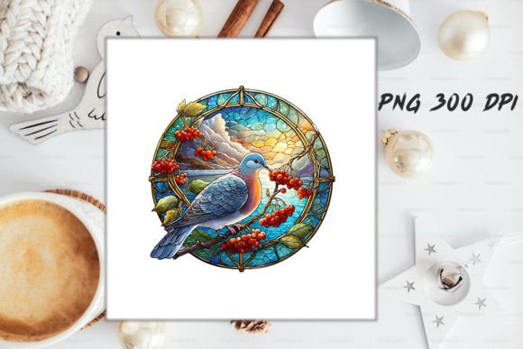 Download Dove Stained Glass PNG Sublimation - Sublimation Collection
